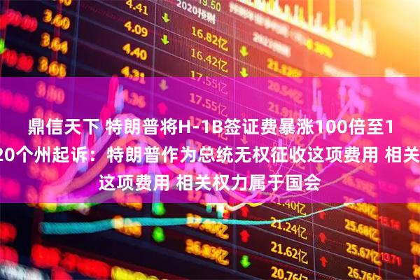 鼎信天下 特朗普将H-1B签证费暴涨100倍至10万美元，遭20个州起诉：特朗普作为总统无权征收这项费用 相关权力属于国会